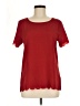 French Connection 100% Polyester Red Short Sleeve Top Size M - photo 1