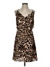 Amanda Uprichard 100% Polyester Animal Print Brown Cocktail Dress Size S - photo 1