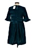 Nordstrom 100% Polyester Teal Casual Dress Size XS - photo 2