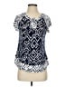 Susan Lawrence Blue Short Sleeve Blouse Size S - photo 1