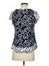 Susan Lawrence Blue Short Sleeve Blouse Size S - photo 2
