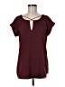 Express 100% Polyester Burgundy Short Sleeve Top Size M - photo 1