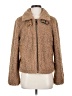 DKNY 100% Polyester Brown Faux Fur Jacket Size S - photo 1