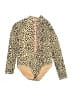 Crewcuts Animal Print Gold Rash Guard Size 12 - photo 1