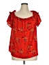 AUW Orange Short Sleeve Blouse Size XL - photo 1