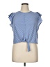 Monteau Blue Short Sleeve Top Size XL - photo 1
