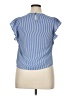 Monteau Blue Short Sleeve Top Size XL - photo 2