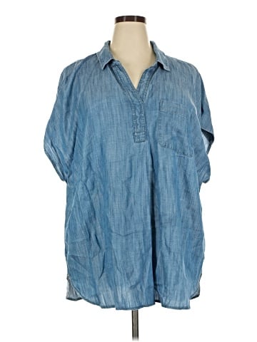 Talbots 3/4 Sleeve Button-Down Shirt (view 1)