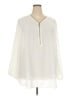 Avenue 100% Polyester Ivory 3/4 Sleeve Blouse Size 30 - 32 Plus - photo 1