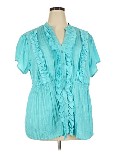 Lane Bryant Outlet Short Sleeve Blouse (view 1)