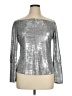 Bold Elements Metallic Silver Long Sleeve Top Size XL - photo 1