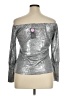 Bold Elements Metallic Silver Long Sleeve Top Size XL - photo 2