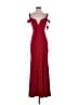 Aqua 100% Polyester Red Cocktail Dress Size 0 - photo 1