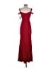 Aqua 100% Polyester Red Cocktail Dress Size 0 - photo 2