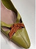 Prada 100% Leather Gold Green Vintage Pumps Size EU 36 1/2 - photo 5