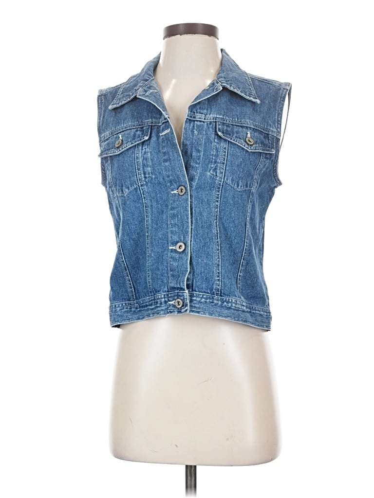 Pre-owned Faded Glory Denim Vest In Blue