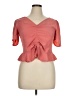 Forever 21 Plus 100% Polyester Orange Short Sleeve Top Size 1X Plus - photo 1