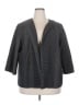 Eileen Fisher 100% Cotton Houndstooth Gray Blazer Size 2X - photo 1