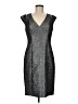 Kay Unger 100% Polyester Metallic Gray Cocktail Dress Size 8 - photo 1