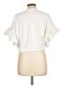 Zara Ivory Short Sleeve Top Size L - photo 2