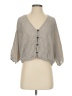Zara Gray 3/4 Sleeve Blouse Size S - photo 1