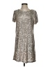 Cable & Gauge Metallic Silver Cocktail Dress Size S - photo 1