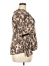 Knox Rose 100% Rayon Paisley Tan Long Sleeve Blouse Size XXL - photo 4