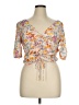 H&M Orange 3/4 Sleeve Blouse Size XL - photo 1