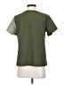 Shein 100% Polyester Color Block Green Short Sleeve Blouse Size 4 - photo 2