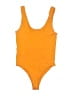 Zara Solid Orange One Piece Swimsuit Size M - photo 1
