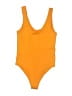 Zara Solid Orange One Piece Swimsuit Size M - photo 2
