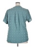 Blooming Jelly 100% Polyester Teal Short Sleeve Blouse Size XXL - photo 2
