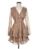 Japna Animal Print Tan Cocktail Dress Size S - photo 1