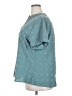 Blooming Jelly 100% Polyester Teal Short Sleeve Blouse Size XXL - photo 5