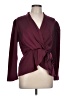 Adiva Burgundy Long Sleeve Blouse Size L - photo 1