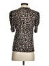 A.L.C. 100% Cotton Animal Print Brown Short Sleeve Turtleneck Size S - photo 2