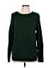 Lands' End 100% Cotton Chevron-herringbone Green Pullover Sweater Size L - photo 1
