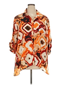 Ashley Stewart 3/4 Sleeve Button Down Shirt