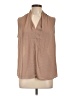 Renee C. 100% Polyester Tan Sleeveless Blouse Size L - photo 1