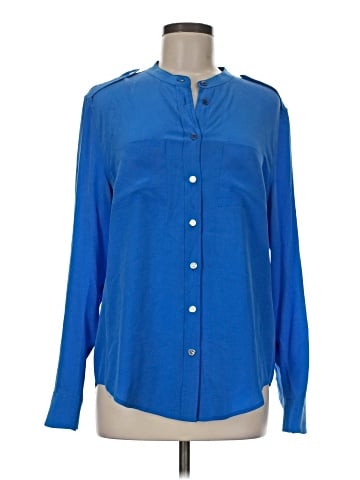 Equipment Long Sleeve Silk Top (view 1)