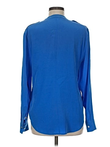 Equipment Long Sleeve Silk Top (view 2)