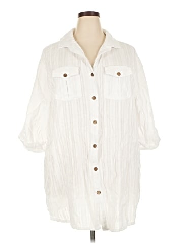 Dotti 3/4 Sleeve Button-Down Shirt (view 1)