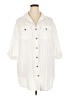 Dotti 100% Cotton Ivory 3/4 Sleeve Button-Down Shirt Size 3X - photo 1