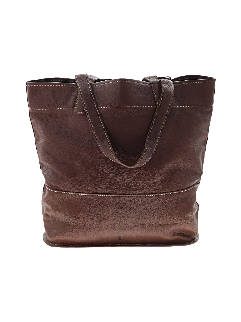Pre-owned Frye Leather Tote Bag In Brown