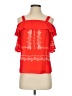 Self-Portrait 100% Polyester Red Sleeveless Blouse Size 4 - photo 1