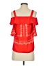 Self-Portrait 100% Polyester Red Sleeveless Blouse Size 4 - photo 2