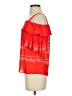 Self-Portrait 100% Polyester Red Sleeveless Blouse Size 4 - photo 5