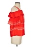 Self-Portrait 100% Polyester Red Sleeveless Blouse Size 4 - photo 4