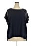 Max Studio Black Short Sleeve Top Size 3X - photo 1