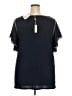 Max Studio Black Short Sleeve Top Size 3X - photo 2
